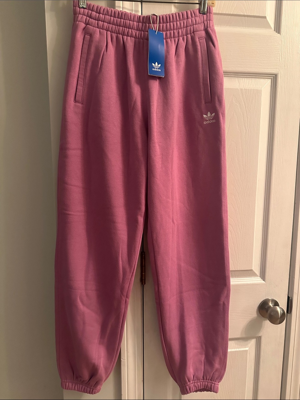 Adidas 💜 NWT! Original Joggers with Embroidered Trefoil Logo- Purple - Womens S